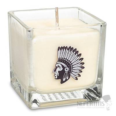 White sage scented candle in glass