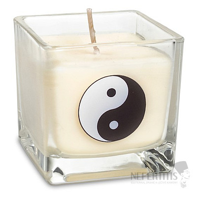 Scented candle in glass Yin and Yang