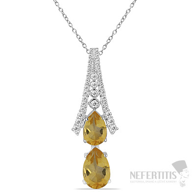Silver pendant with cut nanozultanites and zircons Ag 925 025796 ZUL