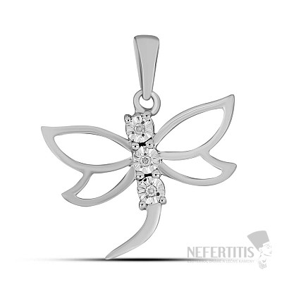 Prívesok strieborný s brúseným diamantom Ag 925 027161 DIA