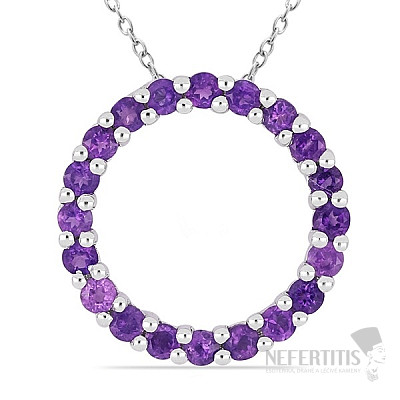 Silberanhänger mit afrikanischen Amethysten Ag 925 034766 AFAM