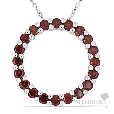 Silver pendant with cut grenades Ag 925 034766 GT