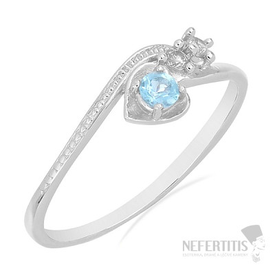 Silver ring with cut apatite and zircons Ag 925 031131 AP