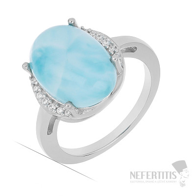 Larimar prsteň striebro Ag 925 VR049759