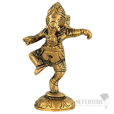 Feng Shui statuette dancing Ganesha brass