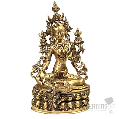 Feng Shui statuette of the goddess Green Tara brass 35 cm