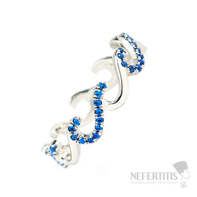 Blue Wave Silver Ring