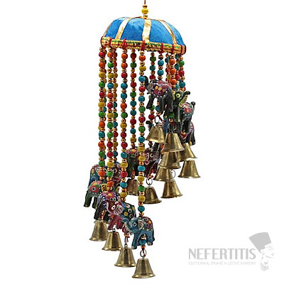 Feng Shui hanging decoration 15 elephants with bells