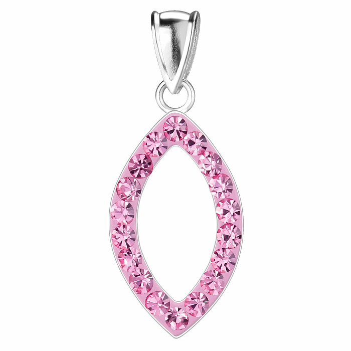 03657 Stříbrný přívěsek MARQUISE CRYSTAL ROSE - 20 mm, 0,50 g
