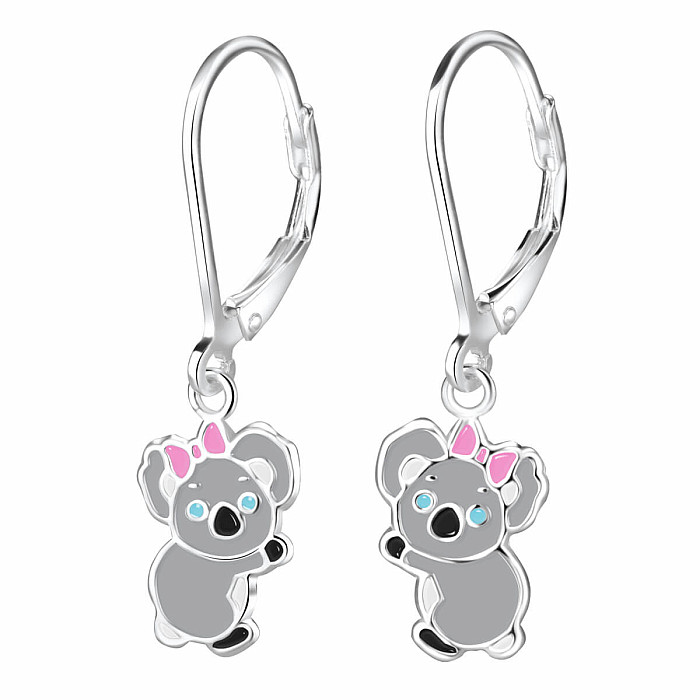 Stříbrné náušnice Medvídci koala - 7 x 10 mm, 1,02 g