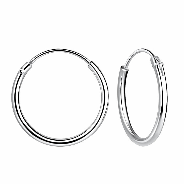 Levně 22642 Stříbrné 14 mm KRUHY - 1,4 cm, 0,54 g