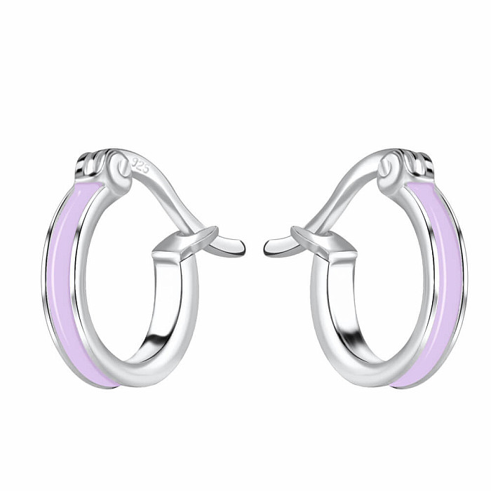 Levně 23343 Stříbrné 10 mm KRUHY VIOLA - 1 cm, 0,93 g