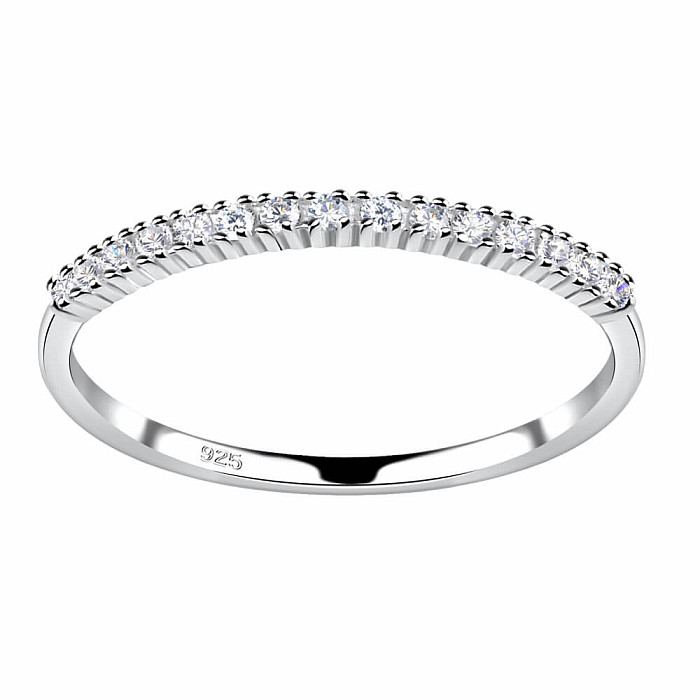 18095 Stříbrný prsten se zirkony ETERNITY - 51 mm , 0,9