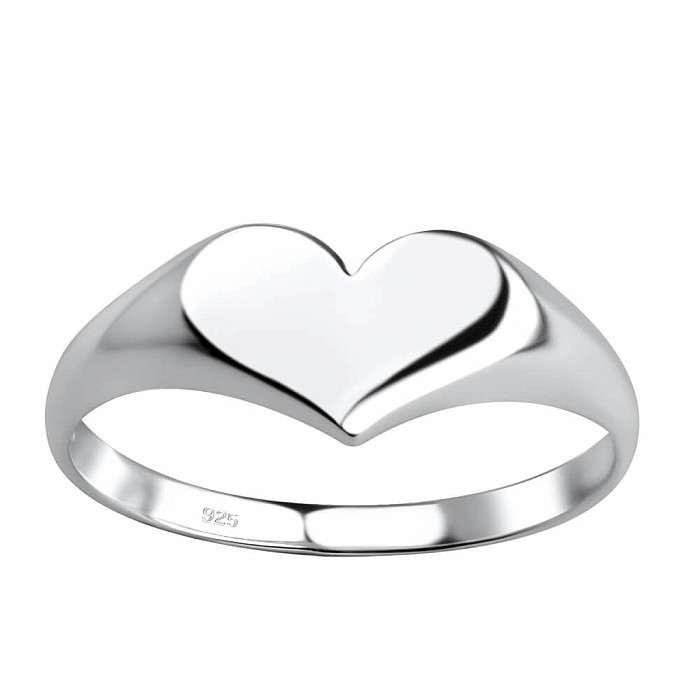19247 Stříbrný prsten dámský SRDCE - 56 mm , 1,68 g