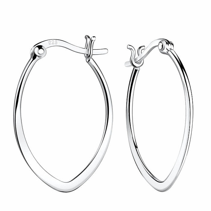 Levně 29769 Stříbrné oválné náušnice MODERNA - 1,7 cm, 1,42 g