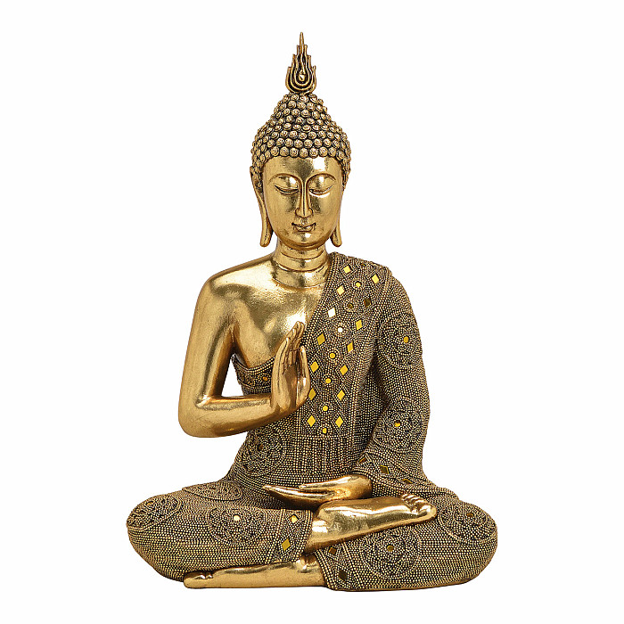 Levně Buddha ujištění thajská soška Abhaja mudra - cca 49 cm