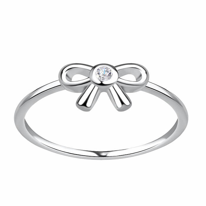 20562 Stříbrný prsten MAŠLIČKA se zirkonem - 56 mm , 1,18 g