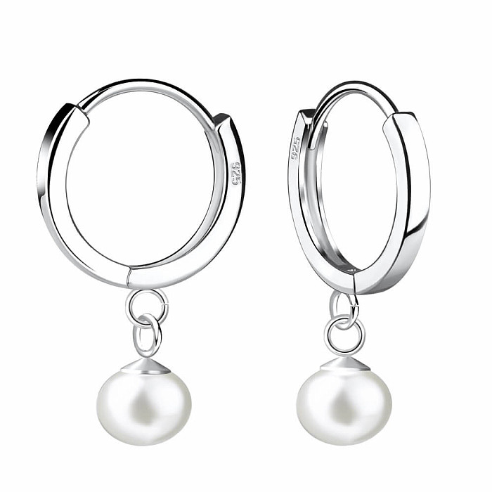 32862 Stříbrné kruhové náušnice 13 mm PERLA - 1,3 cm, 1,79 g