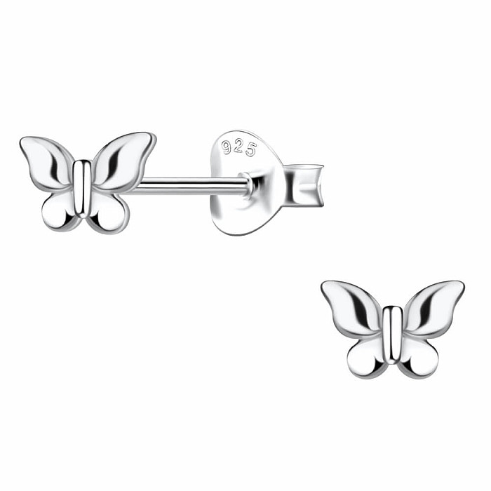 33253 Stříbrné náušnice pecky MOTÝL - 6 mm 0,7 g