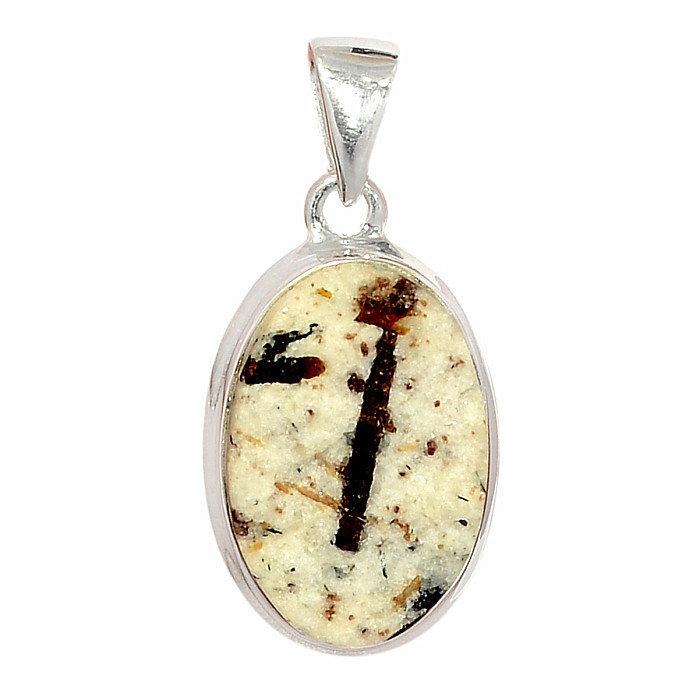 Astrofylit surový přívěsek stříbro Ag 925 P1075 - 2,4 cm, 5,5 g