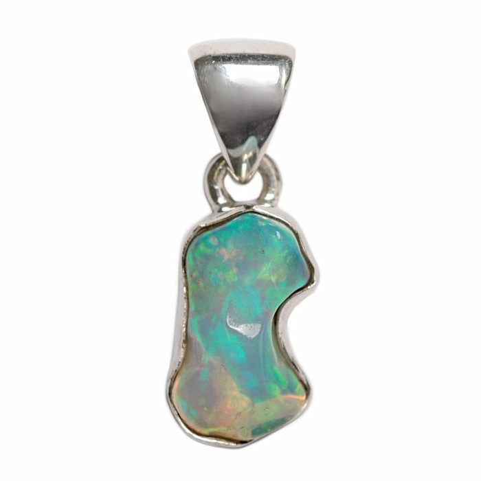 Opál etiopský surový přívěsek stříbro Ag 925 P1094 - 1,3 cm, 1,5 g