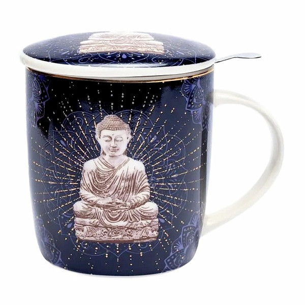 Levně Hrneček na čaj Meditující Buddha - 400 ml