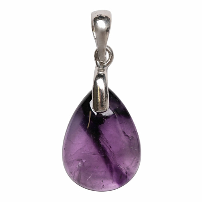 Ametyst trapiche přívěsek stříbro Ag 925 č. 12 - 2 cm, 3,7 g