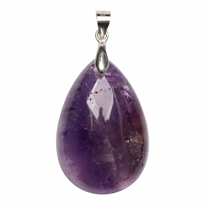 Ametyst přívěsek stříbro Ag 925 č. 12 - 3 cm, 7,5 g