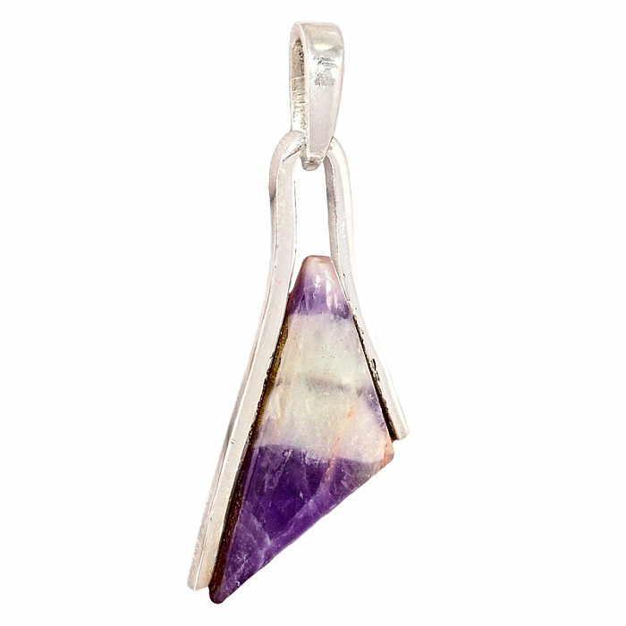 Levně Ametyst chevron přívěsek stříbro Ag 925 P1206 - 3,9 cm, 7,4 g