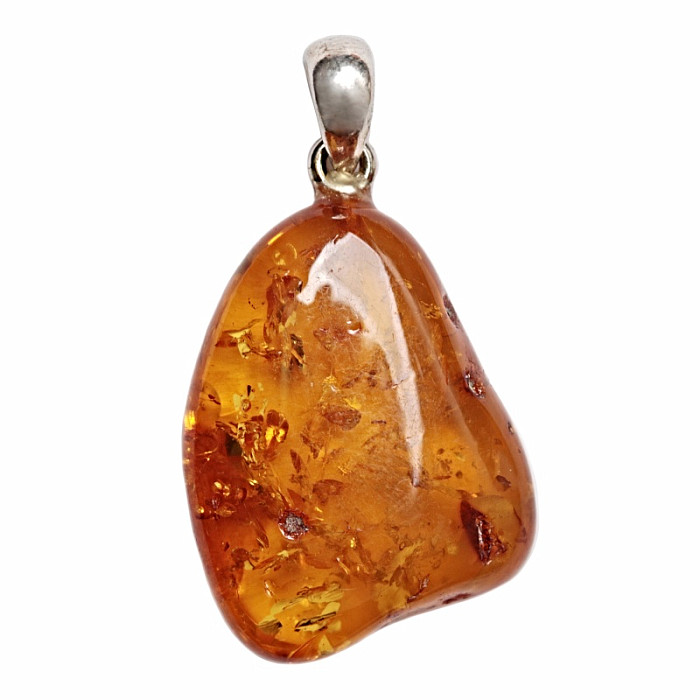 Jantar přívěsek stříbro Ag 925 č. 14 - 3,4 cm, 2,2 g