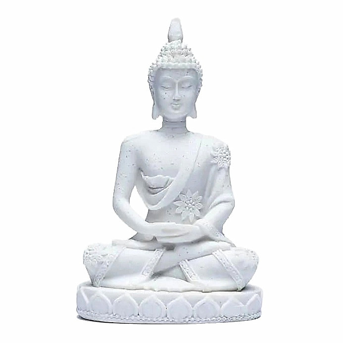 Levně Buddha meditující thajská soška bílá 11 cm - výška cca 11 cm