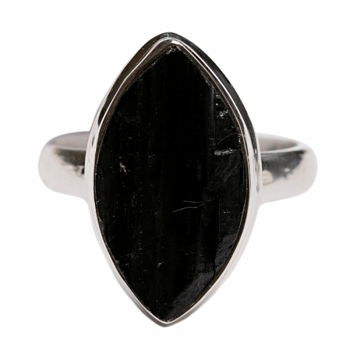 Turmalín skoryl prsten stříbro Ag 925 R1542 - 57 mm , 6,7 g