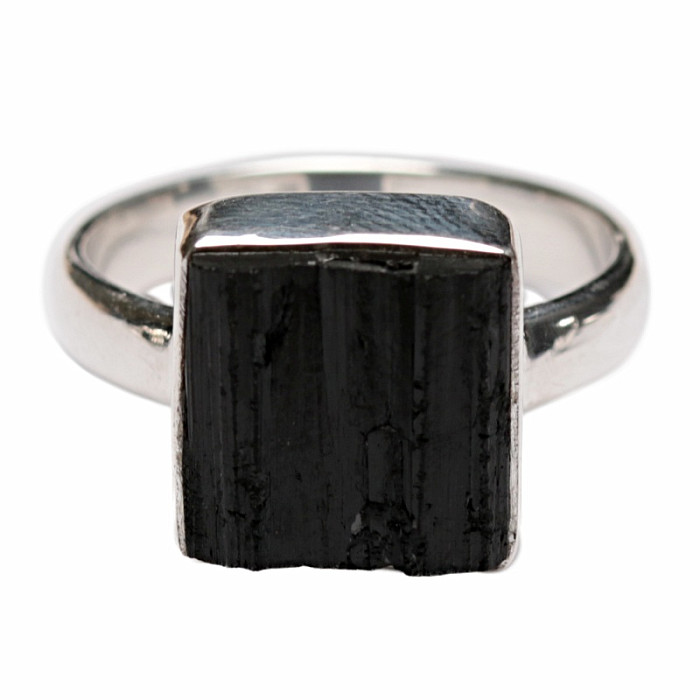 Turmalín skoryl prsten stříbro Ag 925 R1548 - 59 mm , 5,8 g