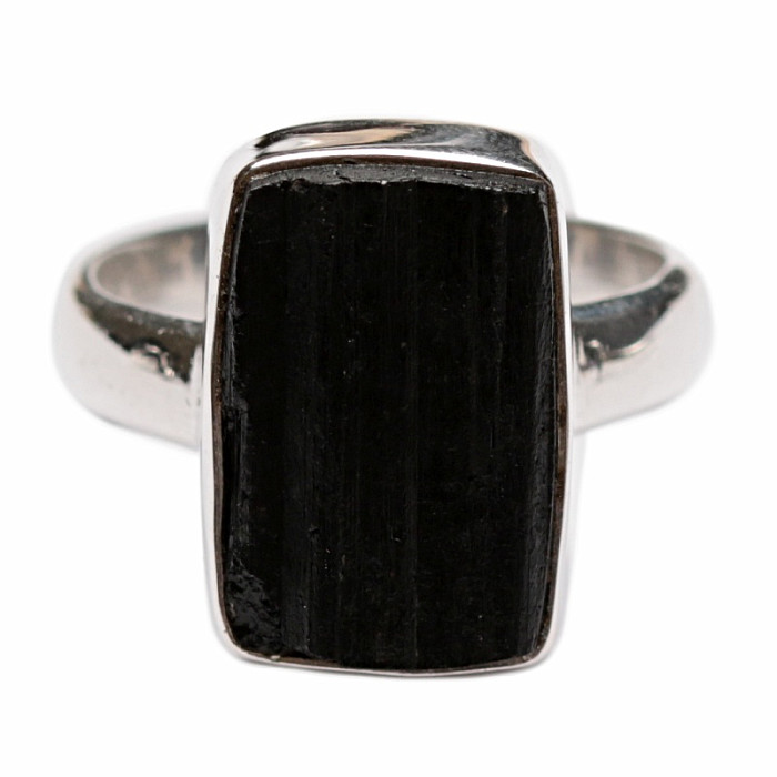 Turmalín skoryl prsten stříbro Ag 925 R1555 - 54 mm , 5,8 g