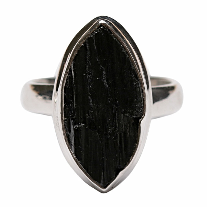 Turmalín skoryl prsten stříbro Ag 925 R1565 - 53 mm , 6 g