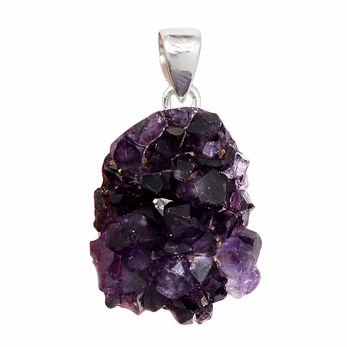 Ametyst drůzička přívěsek stříbro Ag 925 P1592 - 2,4 cm, 15,3 g