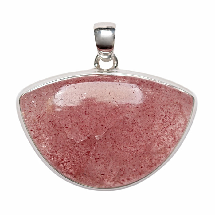 Křišťál jahodový přívěsek stříbro Ag 925 P165 - 2,5x3,7 cm, 12,6 g