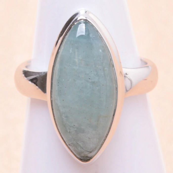 Levně Akvamarín prsten stříbro Ag 925 LOT17 - 51 mm (US 5,5), 5 g
