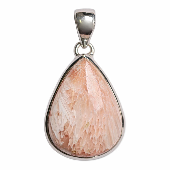 Skolecit lososový přívěsek stříbro Ag 925 P170 - 2,7 cm, 7,1 g