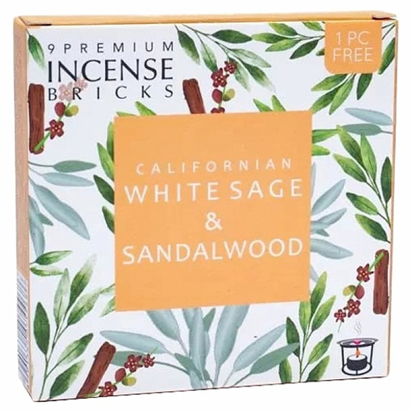 Levně Vonné cihličky Aromafume White sage and Sandalwood - 40 g, 9 ks