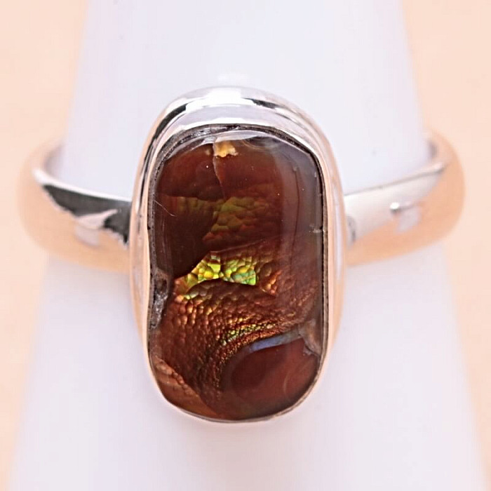 Levně Achát mexický ohnivý prsten stříbro Ag 925 LOT18 - 55 mm (US 7,5), 4,2 g