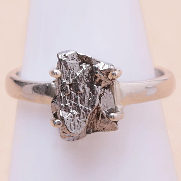 Meteorit Campo del Cielo prsten stříbro Ag 925 R1869 - 54 mm (US 7), 3 g