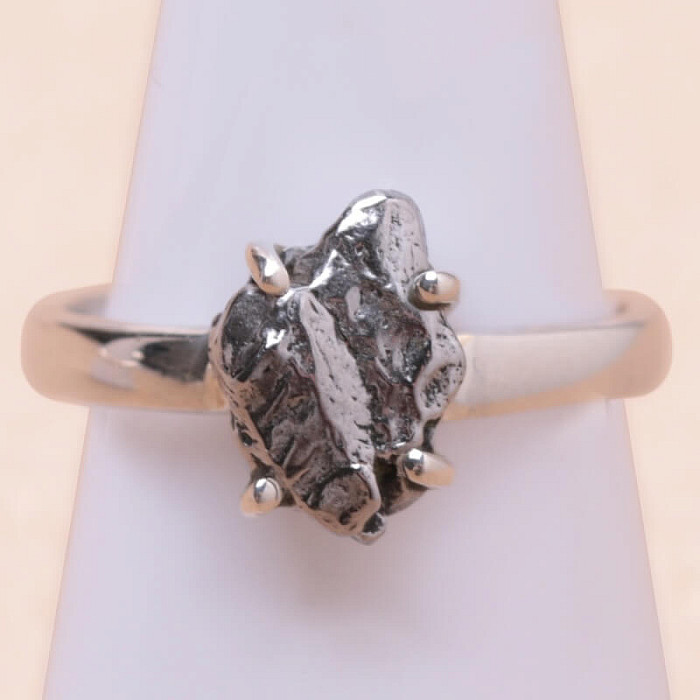 Meteorit Campo del Cielo prsten stříbro Ag 925 R1870 - 54 mm (US 7), 3,1 g
