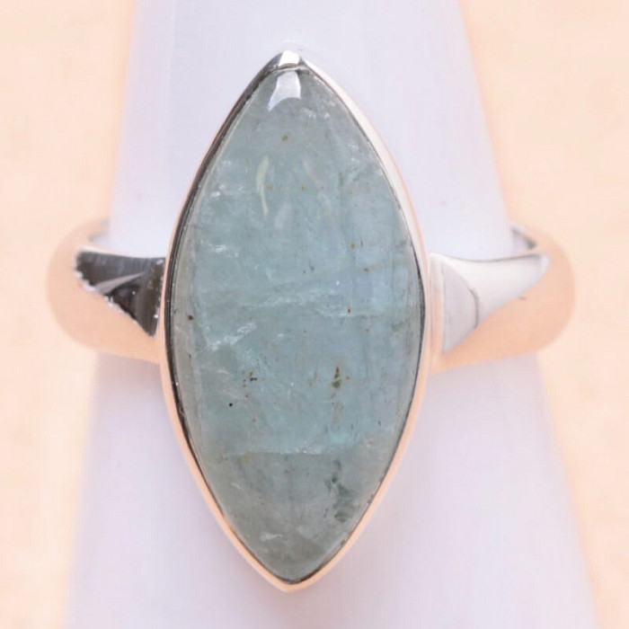 Levně Akvamarín prsten stříbro Ag 925 LOT19 - 51 mm (US 5,5), 4,2 g