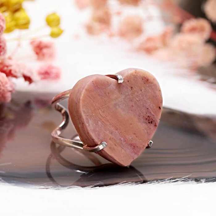 Be Beautiful Křišťál jahodový prsten 2 - 55 mm , 2,8 x 2,7 x 0,7 cm