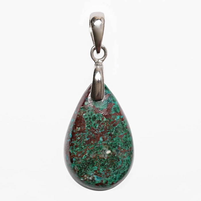Malachit a kuprit přívěsek stříbro Ag 925 č. 2 - 2,7 cm, 5 g