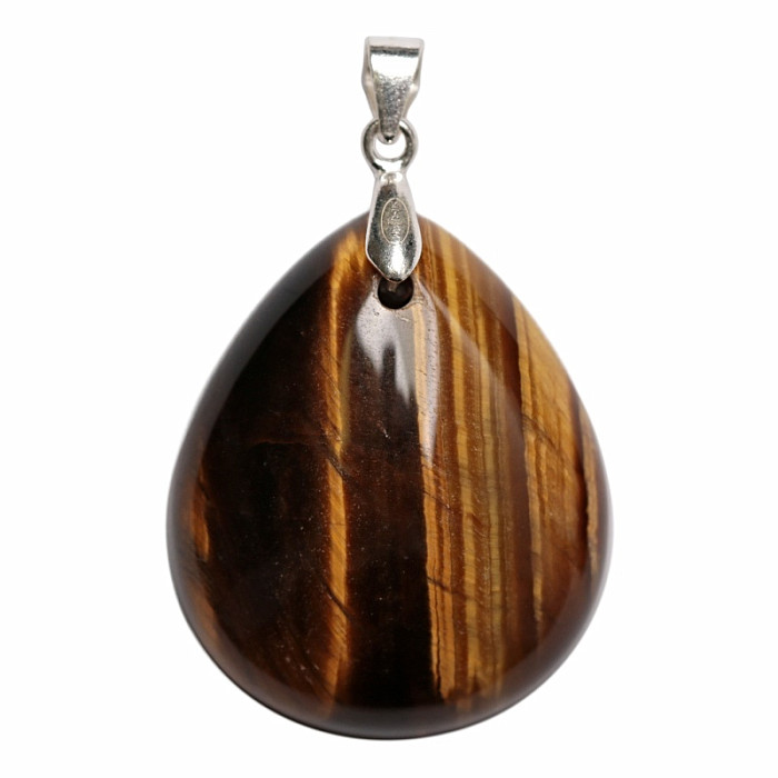 Tygří oko přívěsek stříbro Ag 925 č. 2 - 2,9 cm, 9,3 g