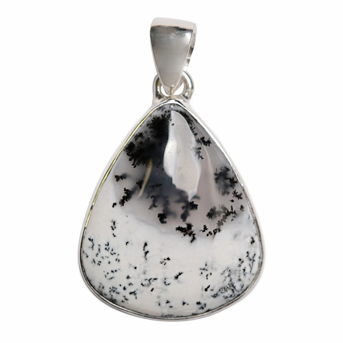 Opál dendritický přívěsek stříbro Ag 925 P2 - 2,4 cm, 5,5 g