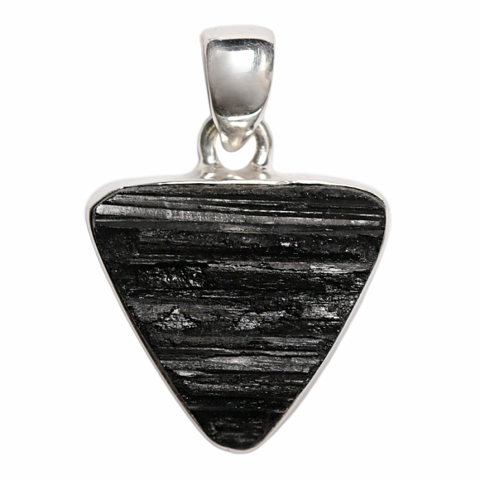 Turmalín skoryl přívěsek stříbro Ag 925 P2096 - 2 cm, 7,8 g