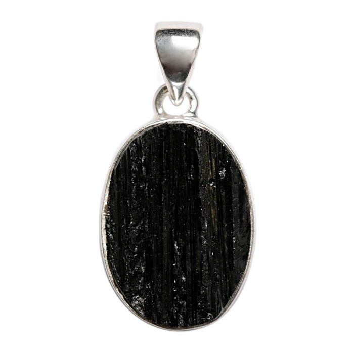 Turmalín skoryl přívěsek stříbro Ag 925 P2137 - 2,1 cm, 5,2 g